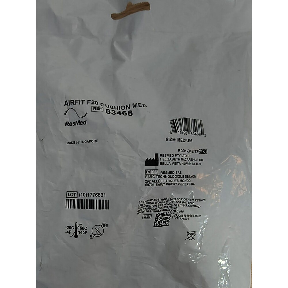 ResMed AirFit F20 Full Face 63468 Cushion - Medium NEW & SEALED